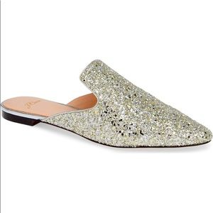 J. Crew Marina Slide Mule in Glitter